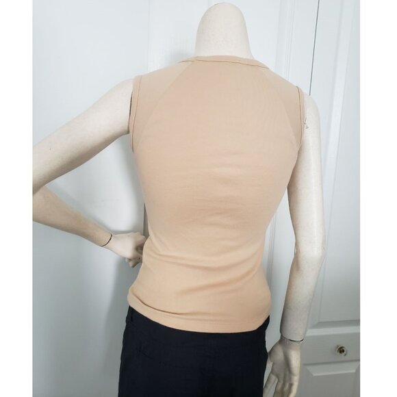 Jacob Annexe tan beige tank top sleeveless XS Cotton - Picture 3 of 10